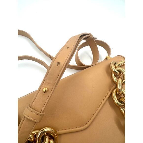 Bottega Veneta Mount Leather Beige Tan Crossbody Shoulder Bag - Picture 14 of 16